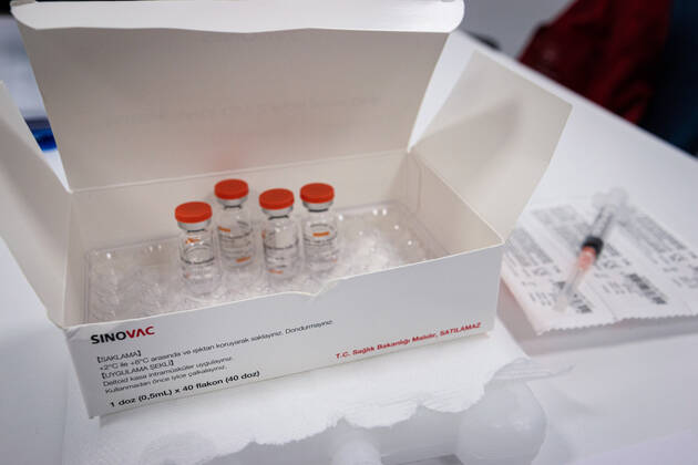 January 14, 2021, Ankara, Turkey: China s Sinovac vaccin vials seen inside their box..China s Sinovac vaccine started to be applied to 81 cities in Turkey. In Ankara City Hospital, the vaccination was applied to the hospital staff first in order to protect them from possible Covid-19 infected patients. Ankara Turkey - ZUMAs197 20210114_zaa_s197_025 Copyright: xTunahanxTurhanx