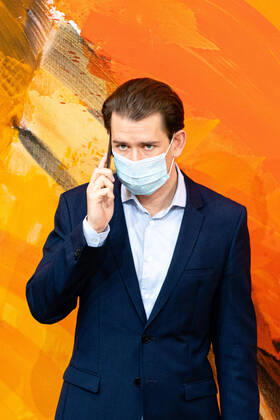 Wien 14.01.2021, Hofburg, Wien, AUT, Parlament, Sondersitzung des Nationalrates zu Corona-Gesetz, Kocher-Vorstellung und Bundesministeriengesetz, im Bild Sebastian Kurz (OeVP) during a meeting of the National Council about Corona Act, Kocher presentation, and Federal Ministries Act at the Hofburg palace in Vienna, Austria on 2021 01 14,