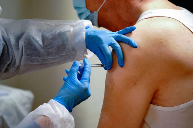 Les personnes de 75 ans et plus se font vacciner au centre de vaccination du palais des fesivals de Cannes NEWS : Campagne de vaccination au palais des festivals de Cannes - Cannes - 14 01 2021 NorbertScanella PanoramiC 