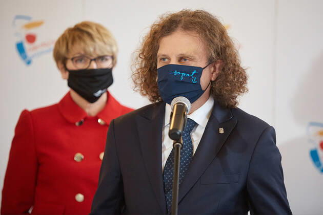 January 15, 2021, Warsaw, Mazovian, Poland: Press Conference On The Government s Planned Takeover Of Local Government Hospitals..in the picture: JACEK KARNOWSKI,ELZBIETA POLAK Warsaw Poland - ZUMAm332 20210115_zip_m332_006 Copyright: xHubertxMathisx