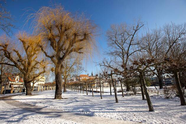 Boeblingen BBKZ, Einzelhandel bleibt in Lockdown weiterhin geschlossen, Boeblingen, 15.01.2021, BBKZ, Einzelhandel bleibt in Lockdown weiterhin geschlossen, Boeblingen, Schnee, Herrenberger Str., Unterer See, 15.01.2021, Copyright: xEIBNER DROFITSCHx EP_ddh