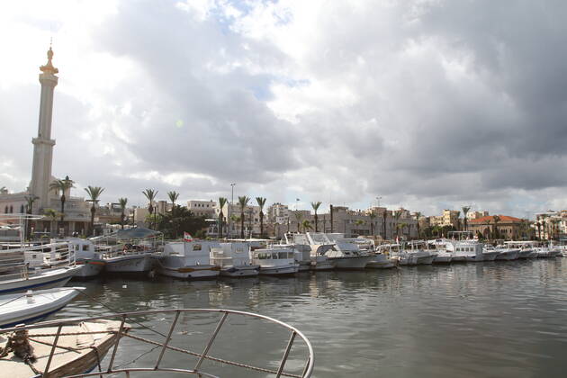 (210115) -- TRIPOLI (LEBANON), Jan. 15, 2021 -- Photo taken on Jan. 15, 2021 shows the Fishermen s Port during a total lockdown in Tripoli, Lebanon. Lebanon registered on Friday 6,154 new COVID-19 cases, the highest daily increase in the country, raising the tally to 243,286, the Health Ministry reported. The death toll from the virus went up by 44 to 1,825, it added. (Photo by Xinhua) LEBANON-TRIPOLI-COVID-19-CASES Khaled
