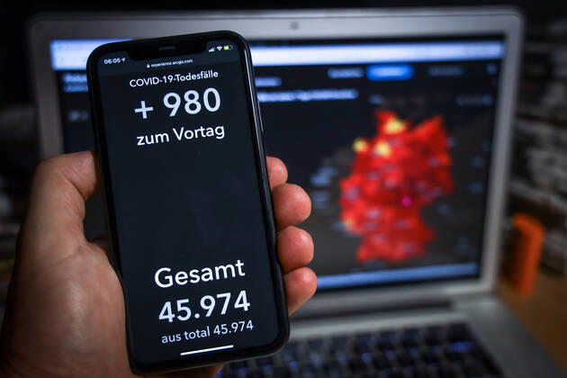 Coronavirus in Deutschland - Covid-19-Dashboard des Robert Koch-Institut 16.01.2021: Robert Koch-Institut: COVID-19-Todesfälle 45.974. Zugang um 980 gegenüber dem Vortag.