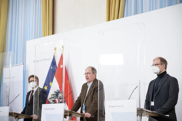 Pressestatements nach Gesprächsrunde mit Expertinnen und Experten zur aktuellen Corona-Situation in Österreich