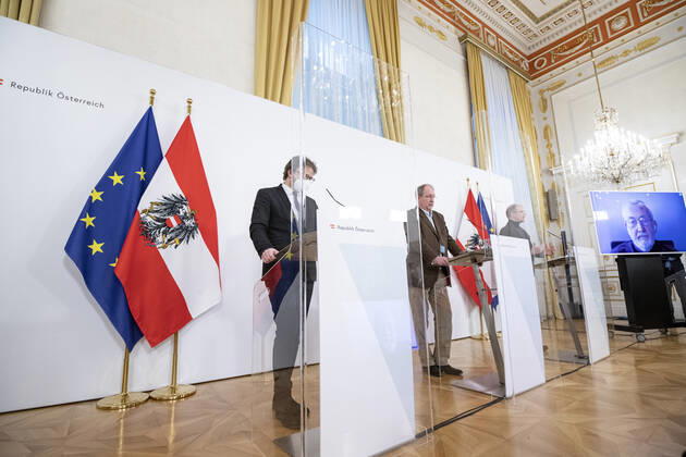 Pressestatements nach Gesprächsrunde mit Expertinnen und Experten zur aktuellen Corona-Situation in Österreich