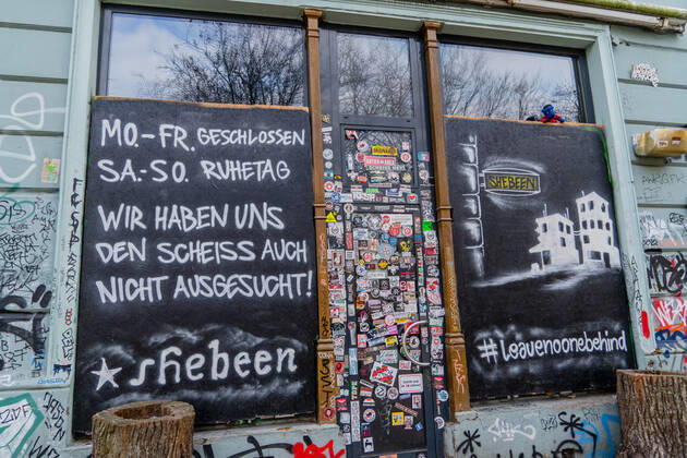 Geschlossene Gastronomie während des Corona-Lockdowns im Janaur 2021 im Stadtteil Hamburg St. Pauli -;Geschlossene Gastronomie während des Corona-Lockdowns im Janaur 2021 im Stadtteil Hamburg St. Pauli -, Hamburg Hamburg Deutschland St. Pauli
