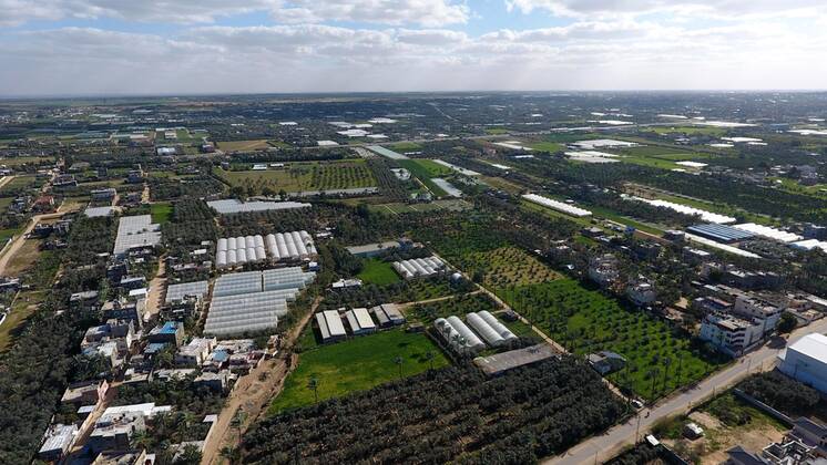 January 16, 2021, Deir Al-Balah, Gaza Strip, Palestinian Territory: This picture taken on January 16, 2021, shows an aerial view of the Deir al-Balah refugee camp in the central Gaza Strip, during a complete closure amid the spread of the Coronavirus COVID-19. In the Sixth week after the Ministry of Interior in Gaza City announced the comprehensive closure on Friday and Saturday of every week after the increase in cases infected with Coronavirus Deir Al-Balah Palestinian Territory - ZUMAap3_ 20210116_zaf_ap3_069 Copyright: xAshrafxAmrax