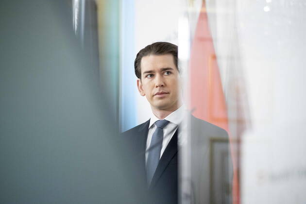 January 17, 2021, Vienna, Austria: Federal Chancellor SEBASTIAN KURZ (OEVP) announces the Government of Austria s decision to extend the current COVID-19 lockdown situation, at a press conference in the Federal Chancellery. Vienna Austria - ZUMAnsio 20210117_mda_s261_292 Copyright: xTobiasxSteinmaurerx