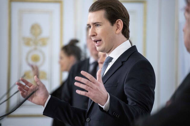 January 17, 2021, Vienna, Austria: Federal Chancellor SEBASTIAN KURZ (OEVP) announces the Government of Austria s decision to extend the current COVID-19 lockdown situation, at a press conference in the Federal Chancellery. Vienna Austria - ZUMAnsio 20210117_mda_s261_298 Copyright: xTobiasxSteinmaurerx