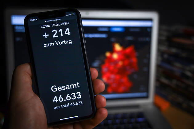 Coronavirus in Deutschland - Covid-19-Dashboard des Robert Koch-Institut 18.01.2021: Robert Koch-Institut: COVID-19-Todesfälle 46.633. Zugang um 214 gegenüber dem Vortag.
