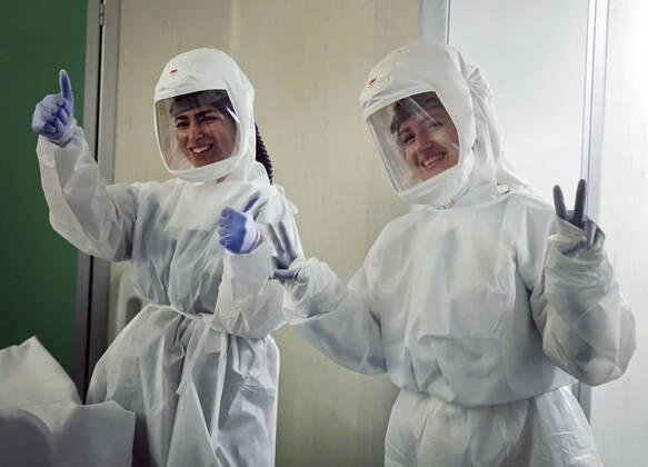 Rome, Spallanzani Intensive Care Hospital, High Containment Department.  Copyright: xRomax xIPAx xRomax