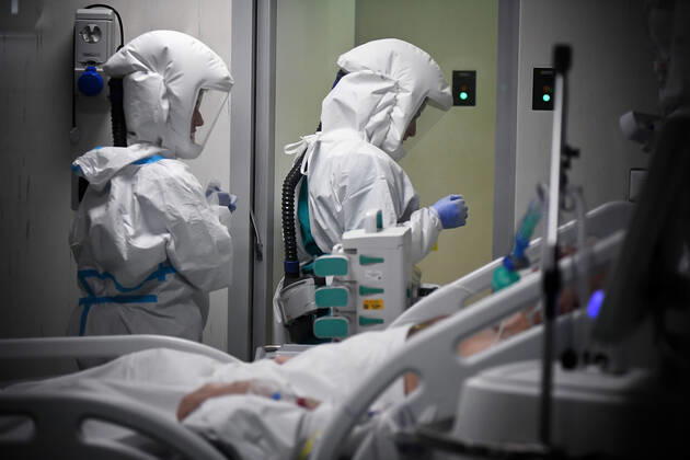 Rome, Spallanzani Intensive Care Hospital, High Containment Department.  Copyright: xRomax xIPAx xRomax
