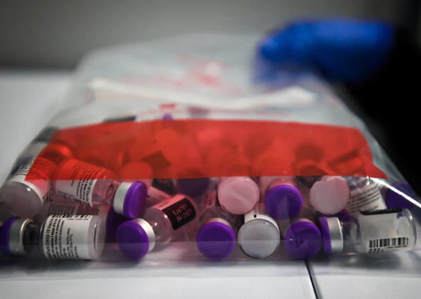 Rome, Spallanzani Intensive Care Hospital, High Containment Department. In the photo: the Pfizer-BioNTech Covid-19 vaccine in the department s refrigerators.  Copyright: xRomax xIPAx xRomax