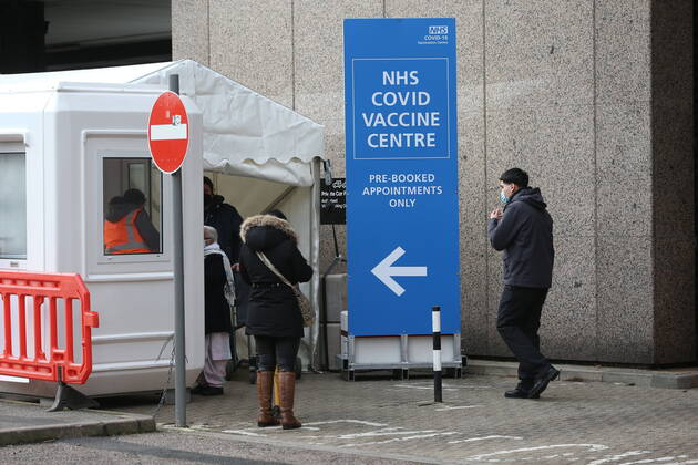 . 18 01 2021. London, United Kingdom. Wembley Vaccine Centre. Covid-19 vaccination centre opens in Wembley  xMartynxWheatleyx xi-Imagesx IIM-21986-0001
