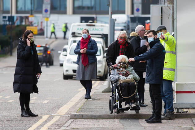 News Bilder des Tages 18 01 2021. London, United Kingdom. Covid Vaccine Centre Wembley.  Copyright: xMartynxWheatleyx xParsonsxMediax PAR-7028-0006