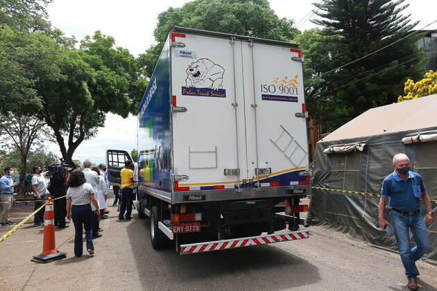 CAMPINAS, SP - 18.01.2021: VACINAS DA CORONAVAC CHEGAM EM CAMPINAS - The Coronavac vaccine arrived at Cecom (Community Health Center) at Unicamp there are 4 thousand vaccines that will be applied to employees of the Health of Campinas (SP). x2019862x  LeandroxFerreira
