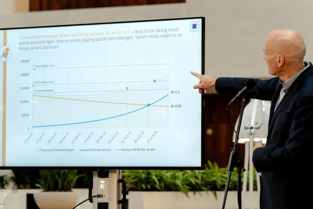 ROTTERDAM - Ernst Kuipers, voorzitter van het Landelijk Netwerk Acute Zorg, praat in het universitair ziekenhuis Erasmus MC de pers bij over de huidige stand van zaken op de intensive cares en verpleegafdelingen. ANP SANDER KONING Copyright: xHollandsexHoogtex xxANPx x427225694x