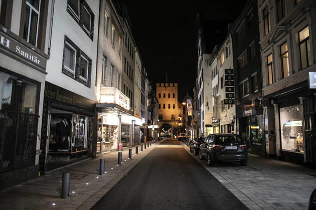 Ausgangssperre Corona Lockdown Köln Deutschland 18.01.2021 Severinstraße Köln