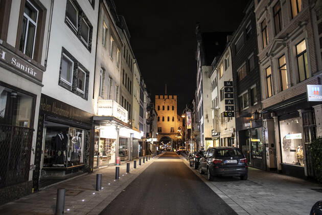 Ausgangssperre Corona Lockdown Köln Deutschland 18.01.2021 Severinstraße Köln