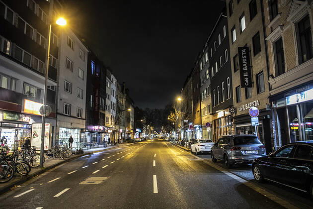 Ausgangssperre Corona Lockdown Köln Deutschland 18.01.2021 Bonner Straße Köln