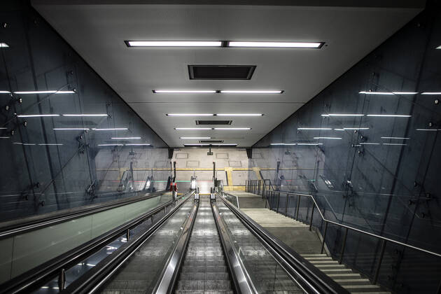 Ausgangssperre Corona Lockdown Köln Deutschland 18.01.2021 U-Bahn Kartäuserhof Köln