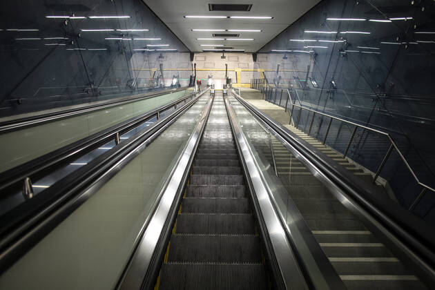 Ausgangssperre Corona Lockdown Köln Deutschland 18.01.2021 U-Bahn Kartäuserhof Köln