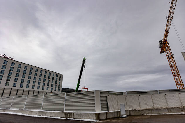 Stuttgart Themenbilder: Flughafen Stuttgart in Zeiten der Corona-Pandemie, 19.01.2021, Themenbilder: Flughafen Stuttgart in Zeiten der Corona-Pandemie, Bauarbeiten Stuttgart Messe, Verlaengerung U-Bahn Linie U6, 19.01.2021, Copyright: xEIBNER DROFITSCHx EP_ddh