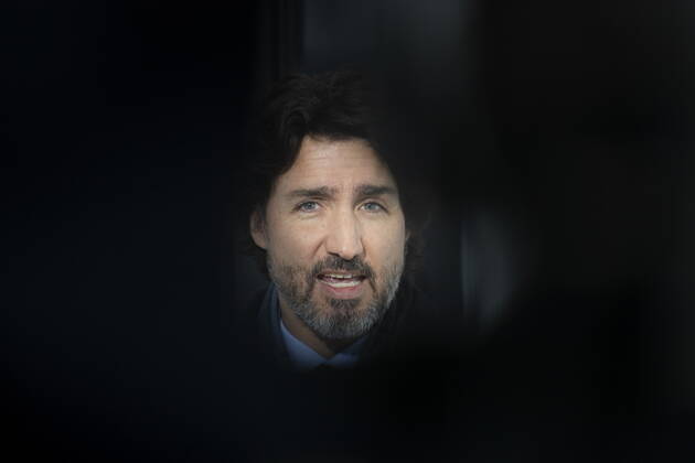 January 19, 2021, Ottawa, on, Canada: Canadian Prime Minister Justin Trudeau delivers his opening remarks at a news conference outside Rideau cottage in Ottawa, Tuesday, January 19, 2021. Ottawa Canada  - ZUMAc35_ 20210119_zaf_c35_006 Copyright: xAdrianxWyldx