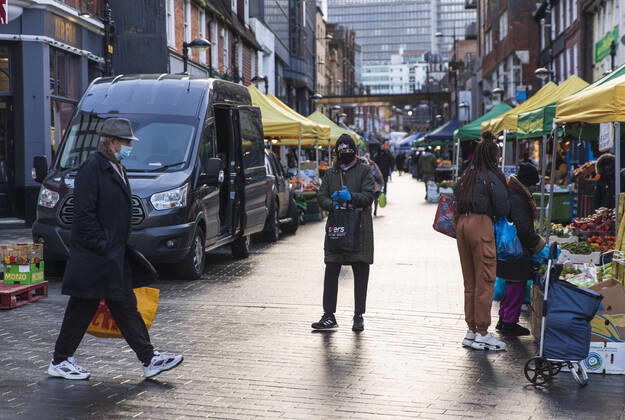 January 19, 2021, London, United Kingdom: A deserted wet market in Croydon, a large town of south London, UK on January 18, 2021. Only 33,355 positive Covid cases have been recorded today, the lowest number of daily case since December 27th- before the start of EnglandÃ¢â‚¬â ¢s third nationwide lockdown. London United Kingdom - ZUMAj323 20210119_zip_j323_006 Copyright: xMayxJamesx