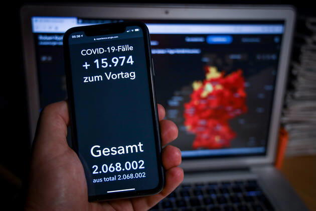 Coronavirus in Deutschland - Covid-19-Dashboard des Robert Koch-Institut 20.01.2021: Robert Koch-Institut: COVID-19-Fälle 2.068.002. Zugang um 15.974 gegenüber dem Vortag.