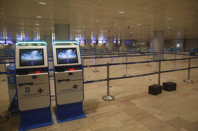 (210120) -- TEL AVIV, Jan. 20, 2021 -- An empty departure hall is pictured at Ben Gurion International Airport near Tel Aviv, Israel, Jan. 19, 2021. Israel s cabinet decided on Tuesday to extend by 10 days a weeks-long nationwide lockdown to curb the spread of the COVID-19 pandemic. The ministers voted in favor of extending the tight lockdown until Jan. 31, according to a cabinet statement. The cabinet also decided that travelers entering the country will be required to present a negative coronavirus test taken within 72 hours before their flight. (Photo by Gil Cohen Magen Xinhua) ISRAEL-TEL AVIV-AIRPORT-COVID-19 ShangxHao 