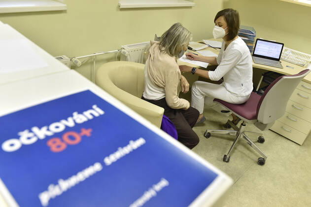 The South Moravian Region starts vaccination of people aged over 80 against coronavirus in Tesany, Czech Republic on January 20, 2021. (CTKxPhoto VaclavxSalek) CTKPhotoP202101200234201  sal 04