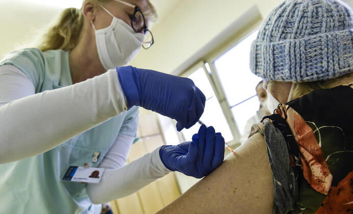 The Zlin Region starts vaccination of people aged over 80 against coronavirus in Kromeriz Hospital, Czech Republic on January 20, 2021. (CTKxPhoto DaliborxGluck) CTKPhotoP202101200278201  dg 005