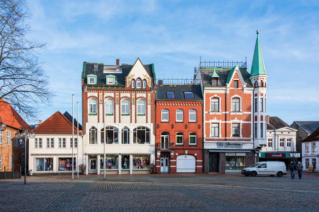 Eckernförde an der Ostseeküste zum Lockdown eine fast leere Innenstadt, die meisten Geschäfte geschlossen, ein großes Problem für den Einzelhandel