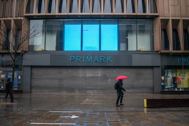 January 20, 2021, Newcastle Upon Tyne, United Kingdom: General view of the primark store in Northumberland street from the city of Newcastle upon Tyne in the north of england during the third national lockdown. Newcastle Upon Tyne United Kingdom - ZUMAs197 20210120_zaa_s197_288 Copyright: xNicolasxBriquetx