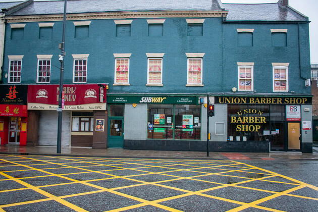January 20, 2021, Newcastle Upon Tyne, United Kingdom: General view of closed stores in Westgate road from the city of Newcastle upon Tyne in the north of england during the third national lockdown. Newcastle Upon Tyne United Kingdom - ZUMAs197 20210120_zaa_s197_293 Copyright: xNicolasxBriquetx