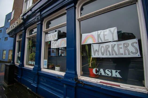January 20, 2021, Newcastle Upon Tyne, United Kingdom: General view of a pub from the city of Newcastle upon Tyne in the north of england during the third national lockdown. Newcastle Upon Tyne United Kingdom - ZUMAs197 20210120_zaa_s197_297 Copyright: xNicolasxBriquetx