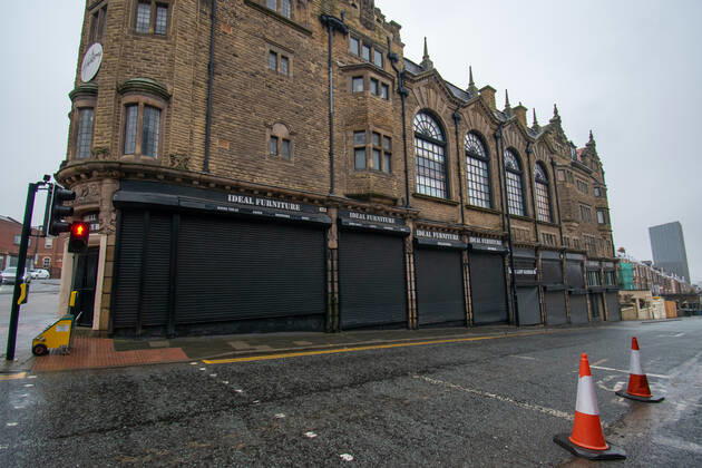 January 20, 2021, Newcastle Upon Tyne, United Kingdom: General view of closed stores in Westgate road from the city of Newcastle upon Tyne in the north of england during the third national lockdown. Newcastle Upon Tyne United Kingdom - ZUMAs197 20210120_zaa_s197_298 Copyright: xNicolasxBriquetx