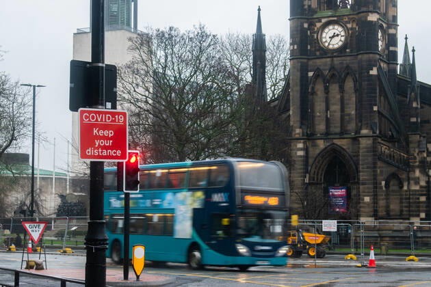 January 20, 2021, Newcastle Upon Tyne, United Kingdom: General view of St Thomas church from the city of Newcastle upon Tyne in the north of england during the third national lockdown. Newcastle Upon Tyne United Kingdom - ZUMAs197 20210120_zaa_s197_305 Copyright: xNicolasxBriquetx