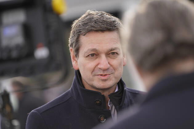 CDU Spitzenkandidat Christian Baldauf besucht das Impfzentrum in Lahnstein Aktuell, 21.01.2021, Lahnstein, Christian Baldauf CDU Spitzenkandidat im Portrait beim Besuch des Impfzentrums im Rhein-Lahn-Kreis in Lahnstein