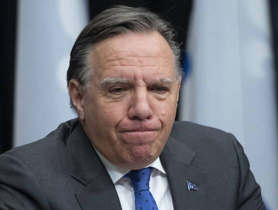 January 21, 2021, Quebec, PQ, Canada: Quebec Premier Francois Legault pauses as he speaks during a news conference on the COVID-19 pandemic, Thursday, January 21, 2021 at the legislature in Quebec City. Quebec Canada  - ZUMAc35_ 20210121_zaf_c35_039 Copyright: xJacquesxBoissinotx