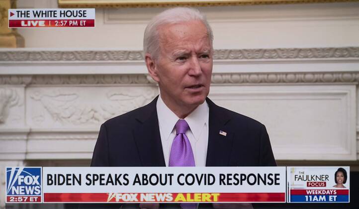 January 21, 2021, Washington, District of Columbia, USA - President JOE BIDEN speaks about his administration s efforts to combat the COVID-19 pandemic prior to signing 10 executive orders on COVID. Washington USA - ZUMAce6_ 20210121_zaf_ce6_002 Copyright: xFoxxNewsx