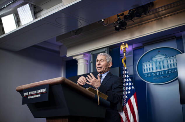January 21, 2021, Washington, District of Columbia, USA: Anthony Fauci, director of the National Institute of Allergy and Infectious Diseases, speaks during a news conference in the James S. Brady Press Briefing Room at the White House in Washington, D.C., U.S., on Thursday, Jan. 21, 2021. Biden in his first full day in office plans to issue a sweeping set of executive orders to tackle the raging Covid-19 pandemic that will rapidly reverse or refashion many of his predecessor s most heavily criticized policies Washington USA - ZUMAs152 20210121_zaa_s152_204 Copyright: xAlxDragox-xPoolxViaxCnpx