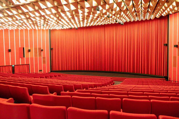 Blick am 21.01.2021 in das geschlossene Cineplex Rundkino in Dresden.