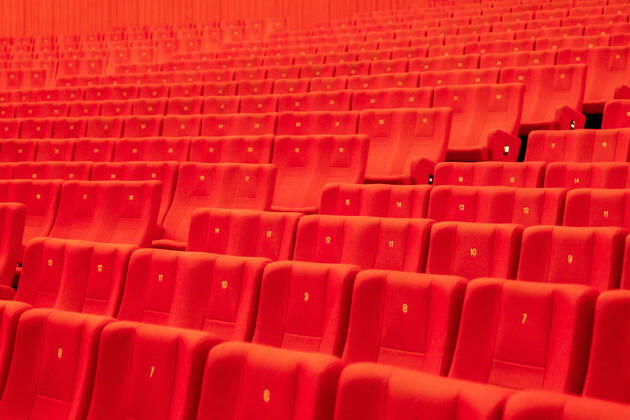 Blick am 21.01.2021 in das geschlossene Cineplex Rundkino in Dresden.