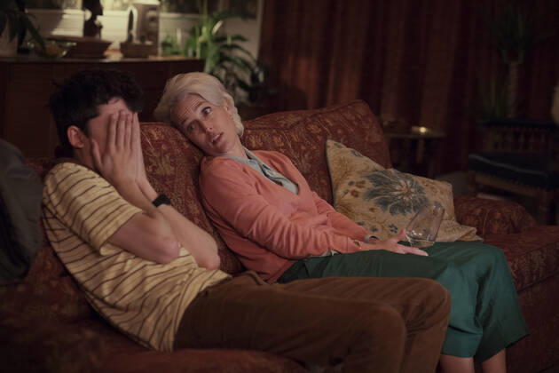 RELEASE DATE: TV Series (2019-) season 3 TITLE: Sex Education STUDIO: CREATORS: Laurie Nunn PLOT: A teenage boy with a sex therapist mother teams up with a high school classmate to set up an underground sex therapy clinic at school. STARRING: Asa Butterfield, Gillian Anderson. Wales United Kingdom - ZUMAl16_ 20210122_sha_l16_170 Copyright: xNetflixx