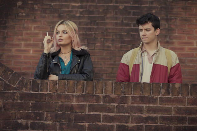 RELEASE DATE: TV Series (2019-) season 3 TITLE: Sex Education STUDIO: CREATORS: Laurie Nunn PLOT: A teenage boy with a sex therapist mother teams up with a high school classmate to set up an underground sex therapy clinic at school. STARRING: EMMA MACKAY as Maeve Wiley, ASA BUTTERFIELD as Otis Milburn. Wales United Kingdom - ZUMAl16_ 20210122_sha_l16_174 Copyright: xNetflixx