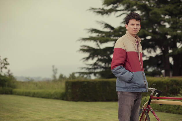 RELEASE DATE: TV Series (2019-) season 3 TITLE: Sex Education STUDIO: CREATORS: Laurie Nunn PLOT: A teenage boy with a sex therapist mother teams up with a high school classmate to set up an underground sex therapy clinic at school. STARRING: Asa Butterfield as Otis Milburn. Wales United Kingdom - ZUMAl16_ 20210122_sha_l16_171 Copyright: xNetflixx