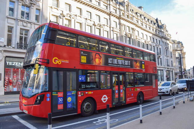 January 22, 2021, London, United Kingdom: Act Like You ve Got It seen displayed on a bus in Central London..England remains under lockdown as the government battles to keep the coronavirus pandemic under control. London United Kingdom - ZUMAs197 20210122_zaa_s197_070 Copyright: xVukxValcicx