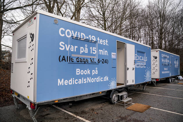 Medicals Nordic testcenter ved Holte Midtpunkt i Holte, mandag den 25 janaur 2021. , Copenhagen Denmark